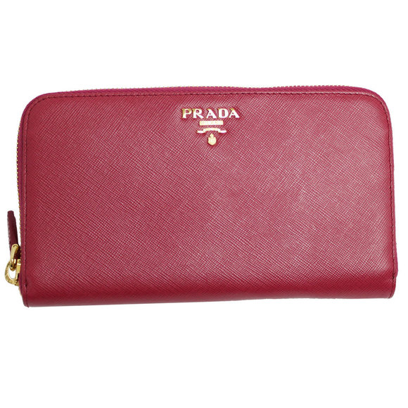Prada Zip Long Wallet IBISCO Leather - Picture 1 of 3